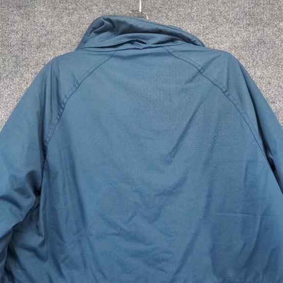 Woolrich Men's Parka Jacket Blue Large Zip Front Long Sleeve Pockets Vintage USA - Picture 7 of 14